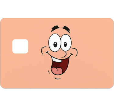 Credit card sticker cartoon character smile - TenStickers
