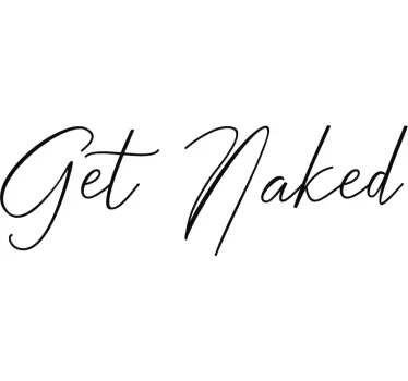 Get naked shower screen text sticker - TenStickers