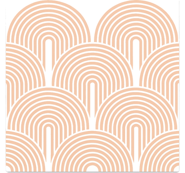 Sticker for tile overlapping peach pink arches - TenStickers