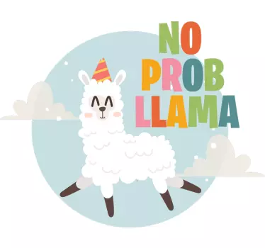 No Prob-Llama Home Wall Sticker - TenStickers