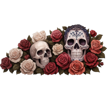 Motorbike sticker rose rider - TenStickers