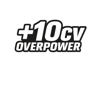 Motorbike sticker plus 10 hp text - TenStickers