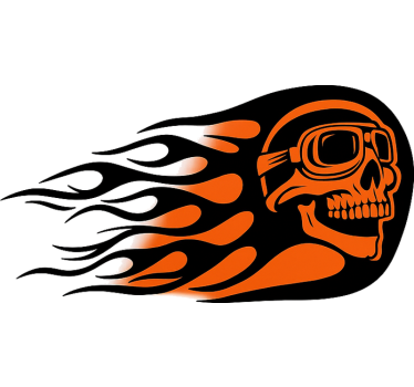 Motorbike sticker speed demon tank - TenStickers