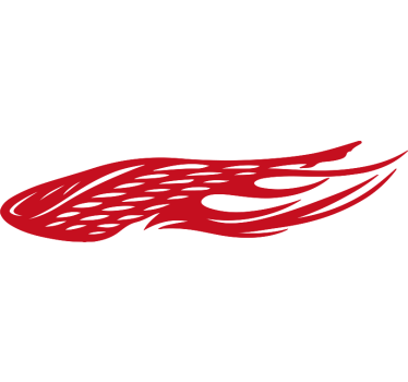 Vehicle sticker blazing wing stroke - TenStickers