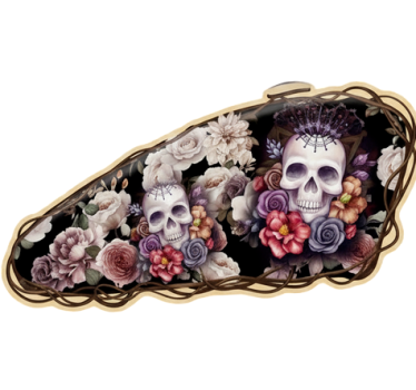 Motorbike sticker dead rose rider - TenStickers