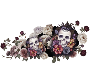 Motorbike sticker dead rose - TenStickers