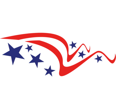 Motorbike sticker stars liberty fire - TenStickers