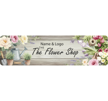 Car sticker name and logo flower shop - TenStickers