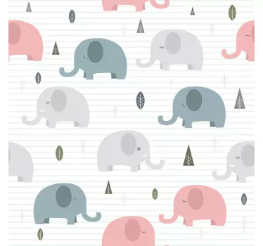 Infant elephants furniture sticker - TenStickers