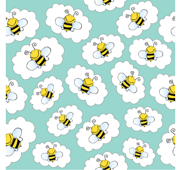 child clouds and bees furniture decal - TenStickers