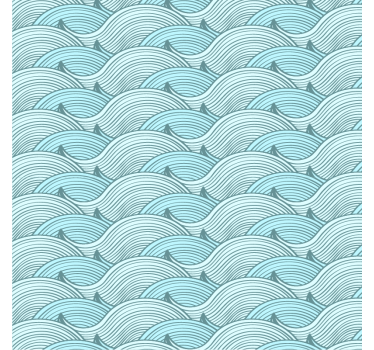 Waves pattern furniture sticker - TenStickers