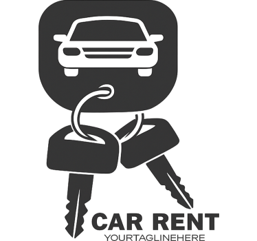 Custom sticker car rental logo - TenStickers