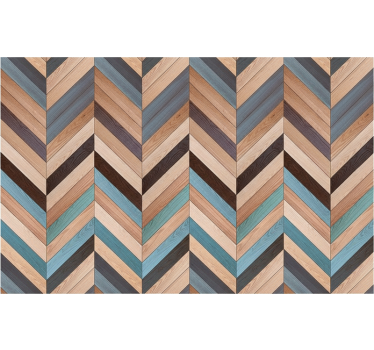 Furniture sticker multicolor wood herringbone design - TenStickers