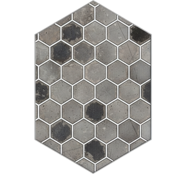 Tile sticker dark hexagonal marble - TenStickers