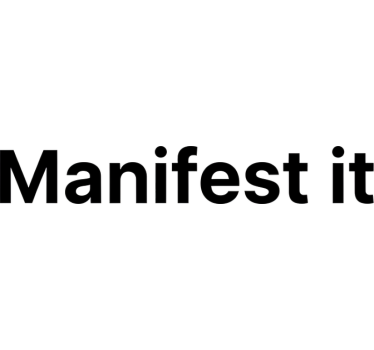 Mirror sticker modern "manifest it" quote - TenStickers