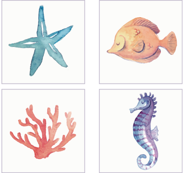 Marine seashell animal wall sticker - TenStickers