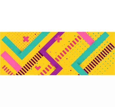 Memphis style border border sticker - TenStickers