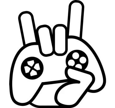 Gamer icon video game wall sticker - TenStickers