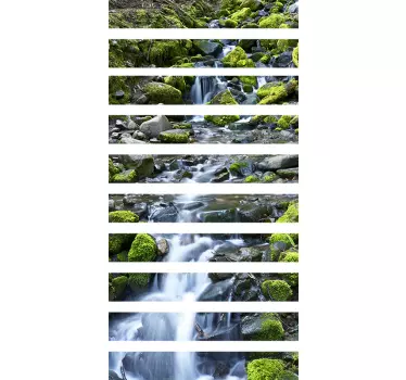 Waterfall Stair Decals - TenStickers
