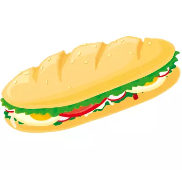 Veggie Sandwich Kitchen Wall Sticker - TenStickers