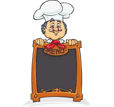 Chef's menu kitchen chalkboard sticker - TenStickers