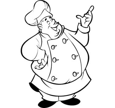 Big Chef Fridge Sticker - TenStickers