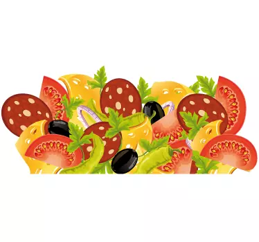 Food Collage Kitchen Sticker - TenStickers