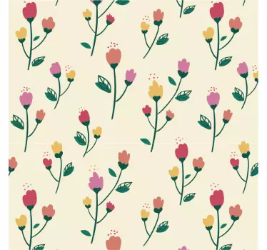 little peonies flower wall sticker - TenStickers