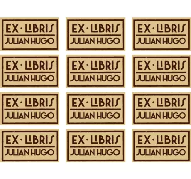 Quote wall sticker ex libris julian hugo - TenStickers