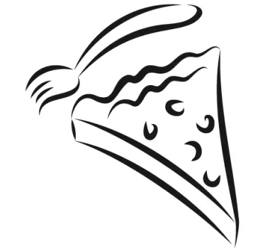 Cake & Fork Wall Decal - TenStickers