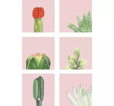 Cactus Plant Collection wall sticker - TenStickers