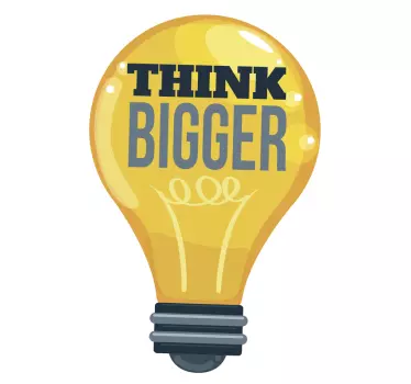THINK BIGGER quote wall sticker - TenStickers