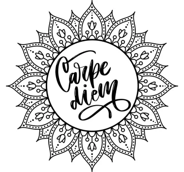 Carpe Diem Inspirational Phrase quote wall sticker - TenStickers
