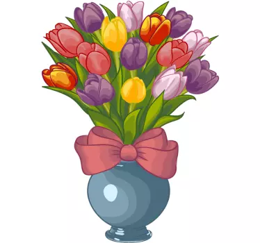 Vase of Flowers wall sticker - TenStickers