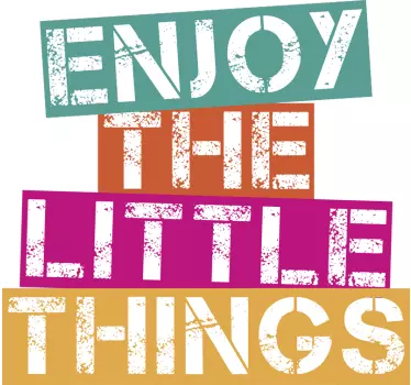 Enjoy little things motivational decal - TenStickers