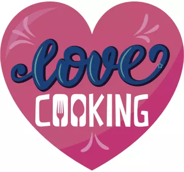 Love cooking kitchen wall decal - TenStickers