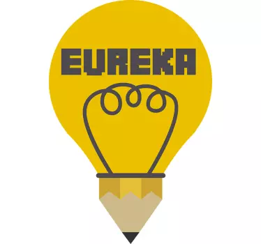 Eureka Ideas Illuminate Minds quote wall sticker - TenStickers