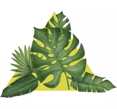 Tropical Leaf Art plant sticker - TenStickers