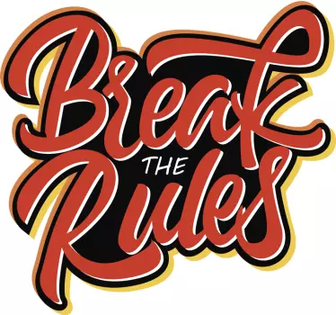 Break The Rules text sticker - TenStickers