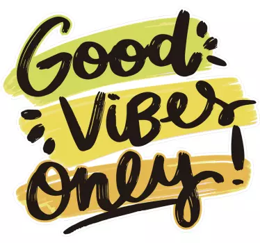 Only Positive Vibes quote wall sticker - TenStickers