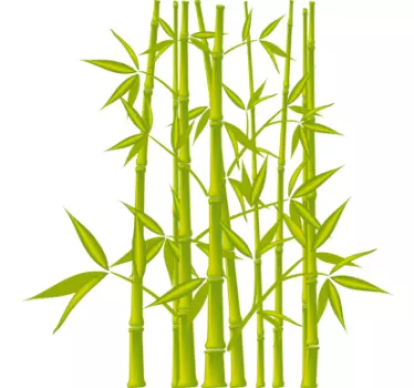 Bamboo Leaves Wall Sticker - TenStickers