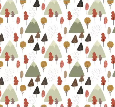 Whimsical Tree Patterns nature wall sticker - TenStickers