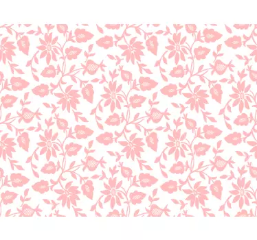 Botanical Print Wallpaper flower wall sticker - TenStickers