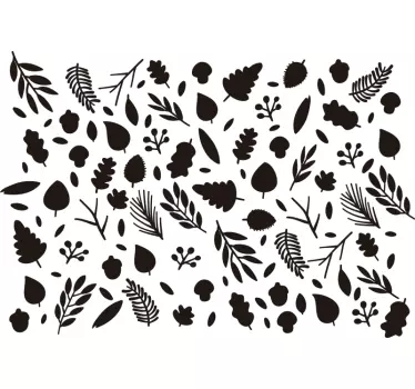 Autumnal plants window sticker - TenStickers