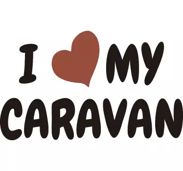 I Love Caravanas vehicle vinyl decal - TenStickers