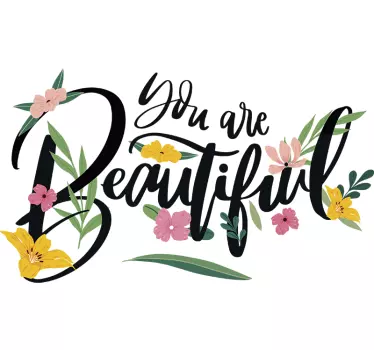 You are beautiful love wall sticker - TenStickers