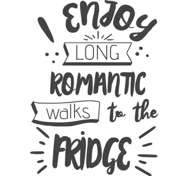 Romantic walks to the fridge sticker refrigerator - TenStickers