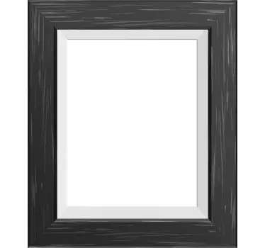Black frame mirror sticker - TenStickers