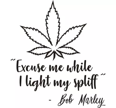 Bob Marley quote decal - TenStickers