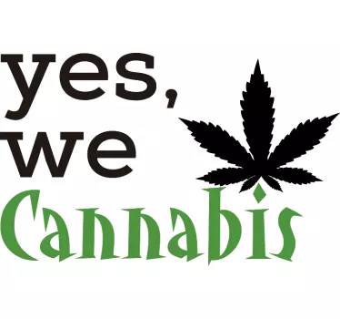 Funny cannabis laptop decal - TenStickers
